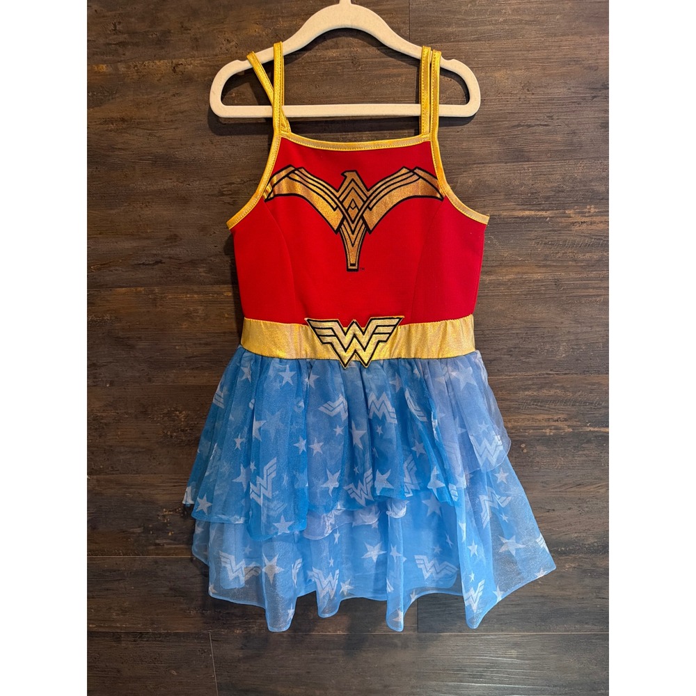 Wonder Woman 1984 WW84 Girls Costume Dress Red Blue Star Tutu S 6/6X SD3000